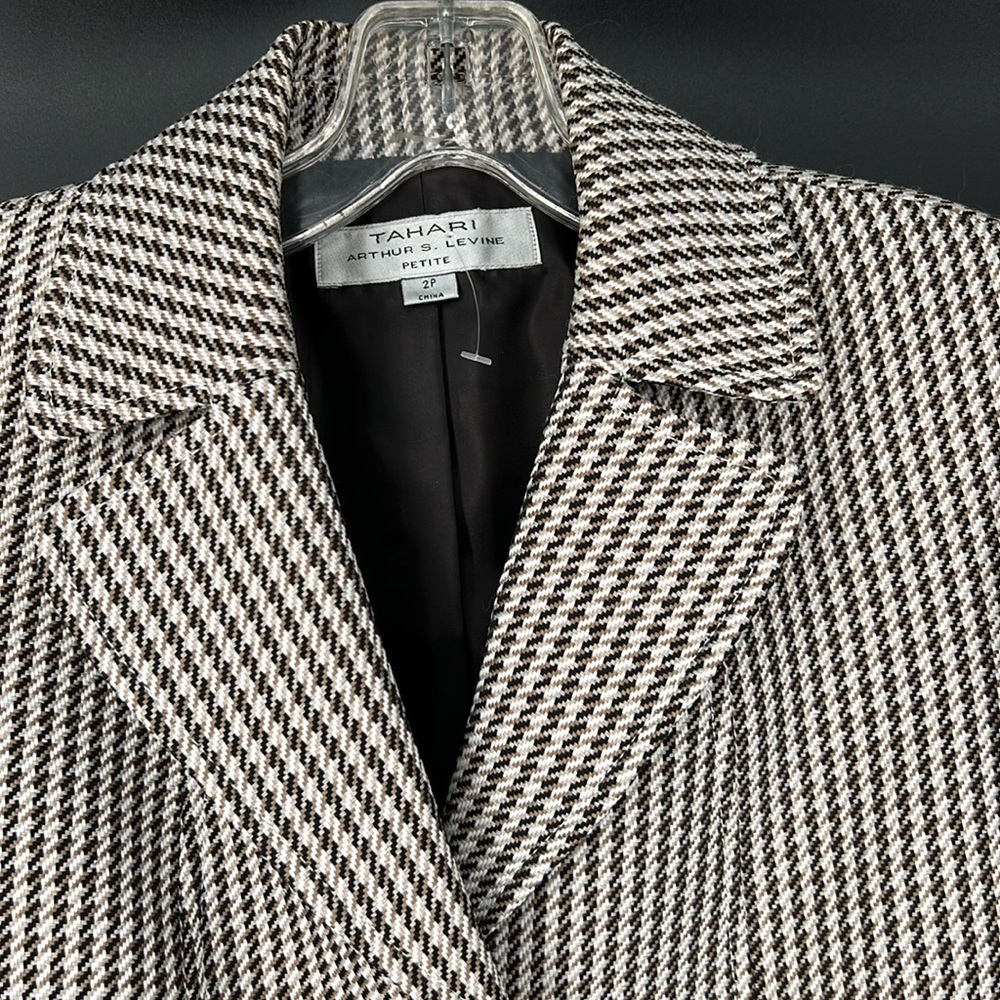 TAHARI HOUNDSTOOTH BLAZER‎ - Picture 3 of 7